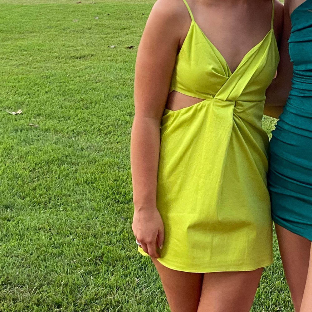 Zara Asymmetrical Green Dress